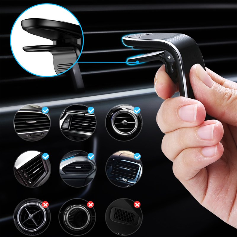 Car Magnet Magnetic Air Vent Mount Holder Magnetic Car Phone Holder Stand 360 Metal Car Air Vent Magnet Stand In Car GPS Mount Holder - Image 2