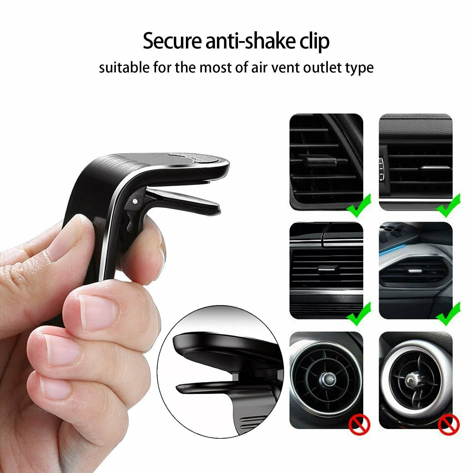 Car Magnet Magnetic Air Vent Mount Holder Magnetic Car Phone Holder Stand 360 Metal Car Air Vent Magnet Stand In Car GPS Mount Holder - Image 3